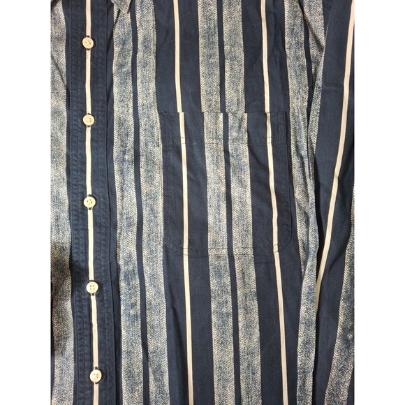 Quarry Canyon Chambray Shirt Mens XL Blue Stripes Button up Cowboy Western - Picture 4 of 8